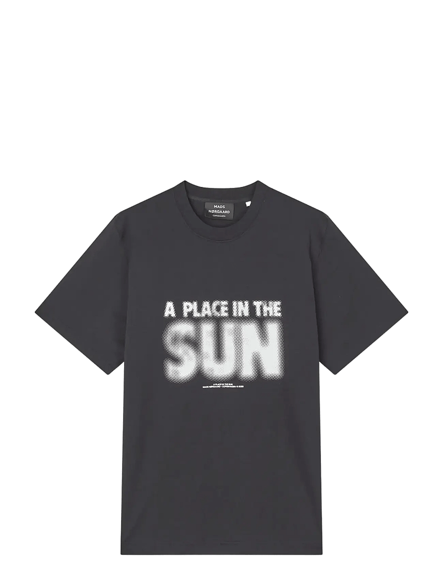 Mads Nørgaard - Cotton Jersey Frode A Place Tee - kurzärmelige t-shirts - black - 0