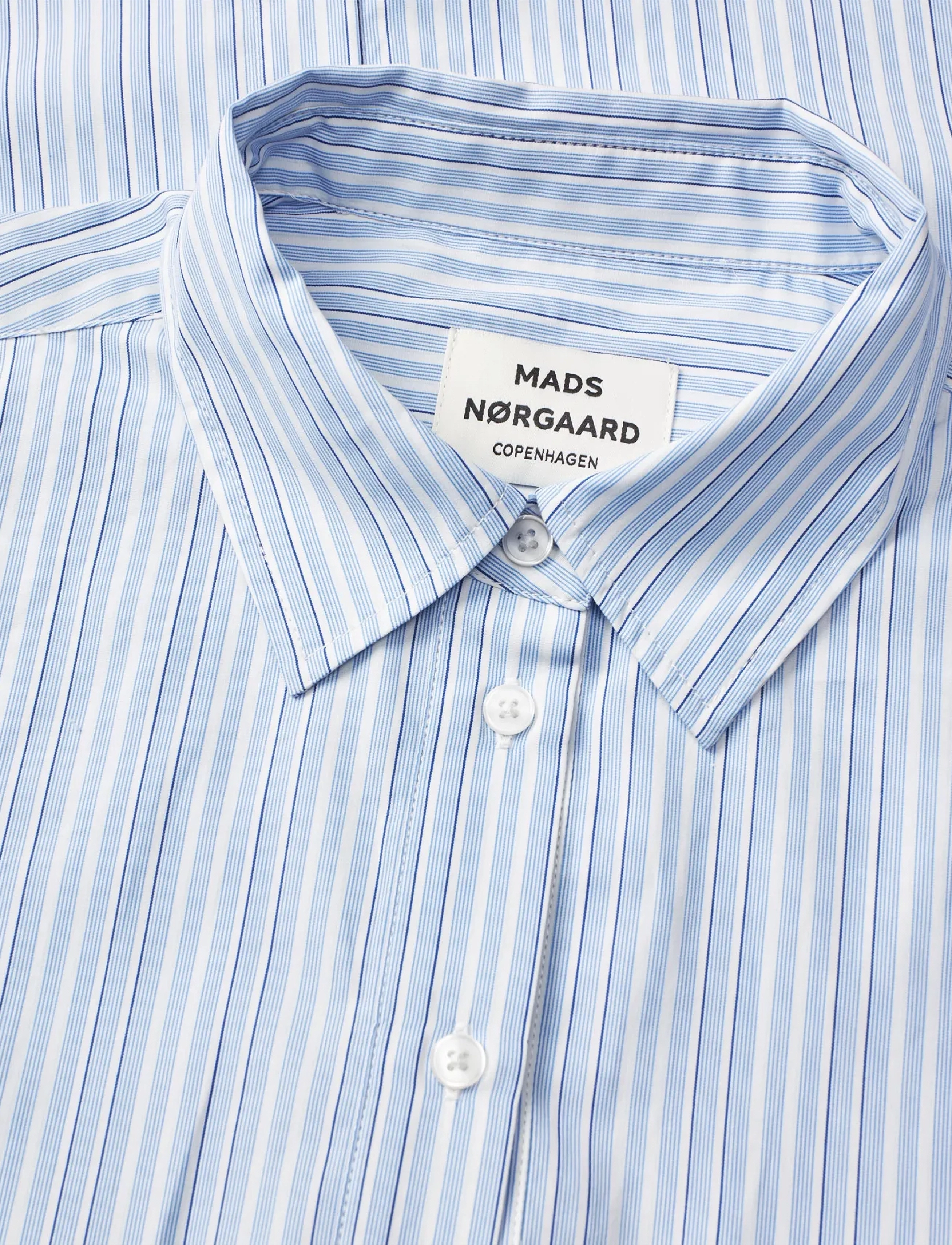 Mads Nørgaard - Mia Poplin Shelby Shirt - chemises à manches longues - pinstripe/provence - 3
