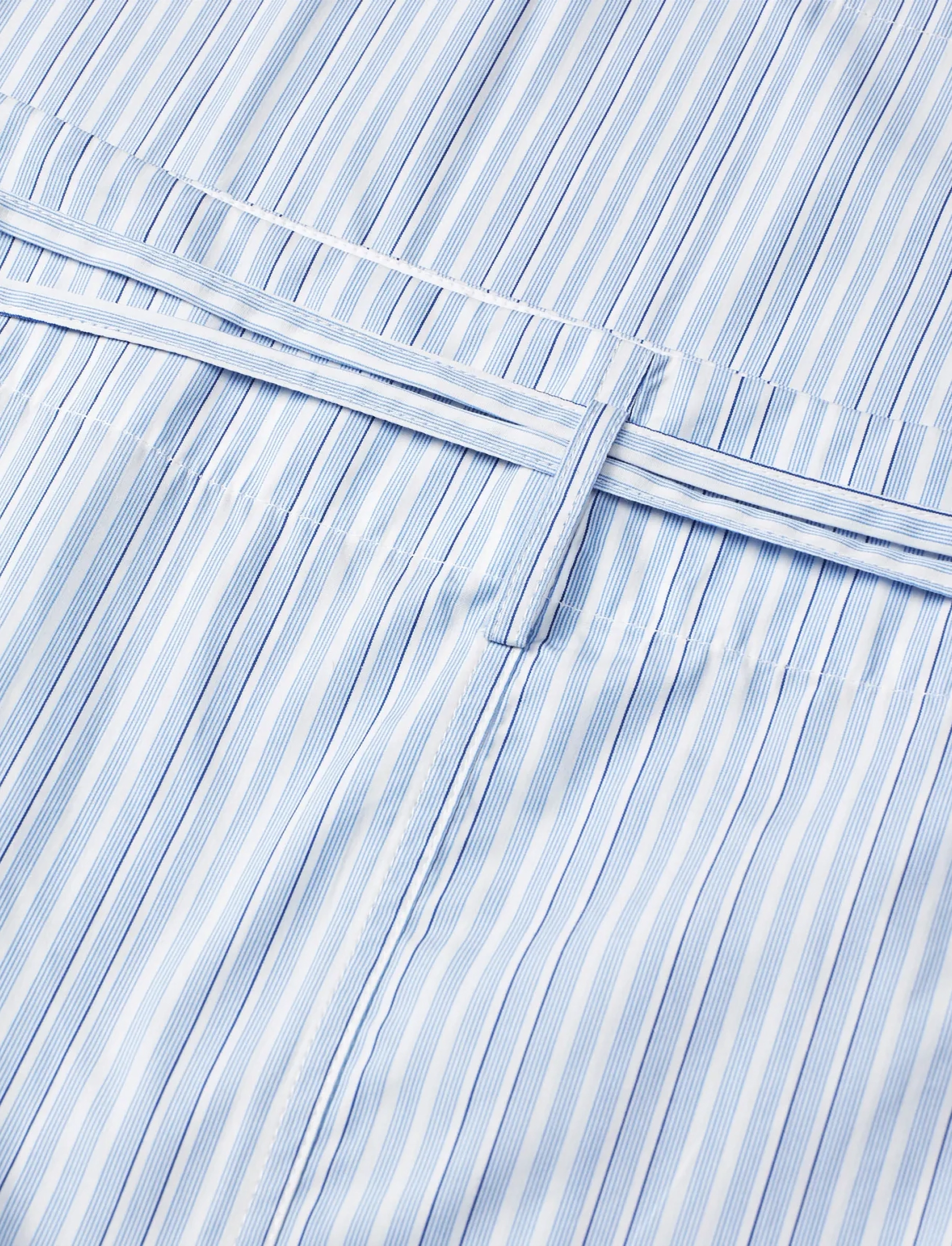 Mads Nørgaard - Mia Poplin Marty Wrap Skirt - slå-om-nederdele - pinstripe/provence - 3