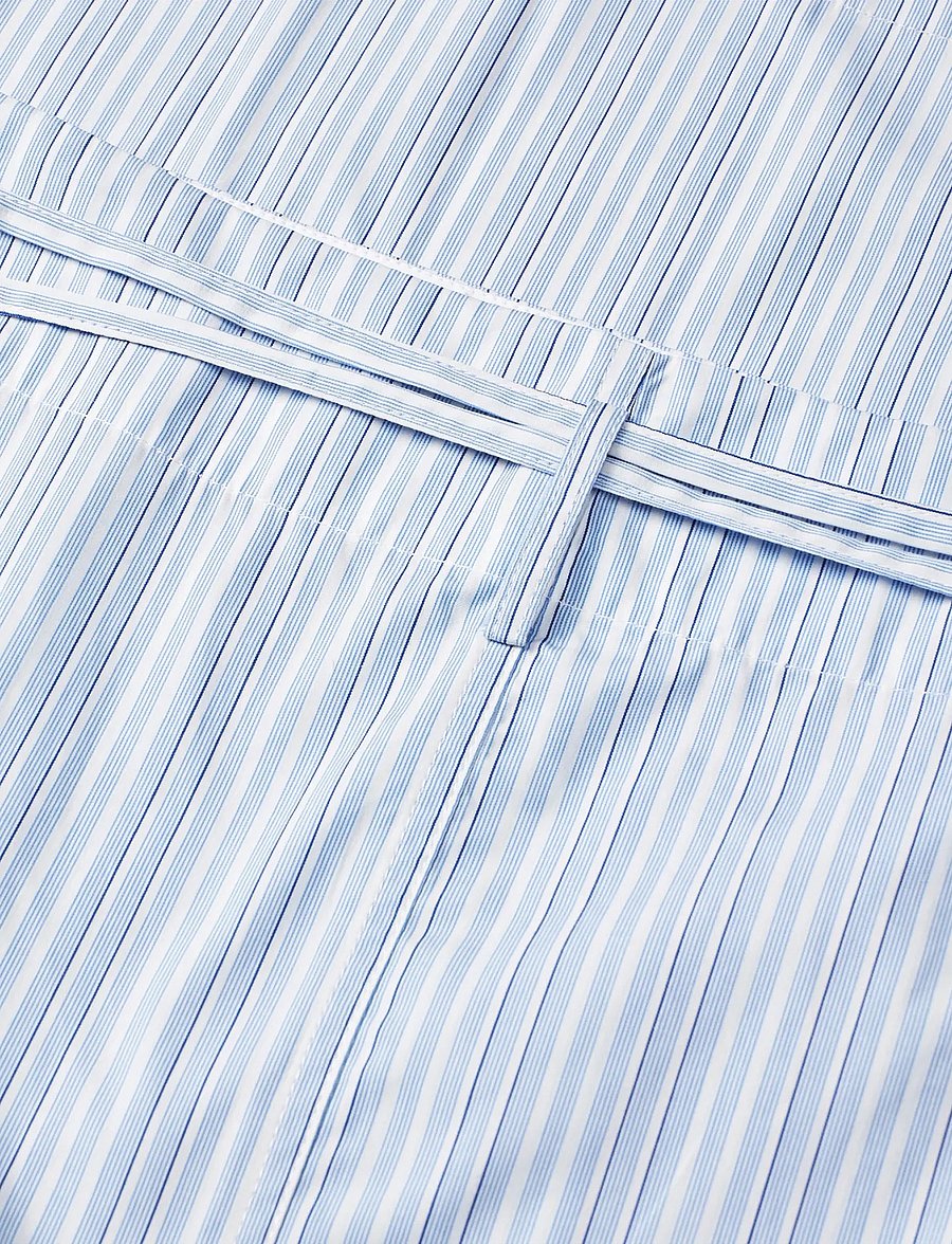 Mads Nørgaard - Mia Poplin Marty Wrap Skirt - slå-om-nederdele - pinstripe/provence - 3