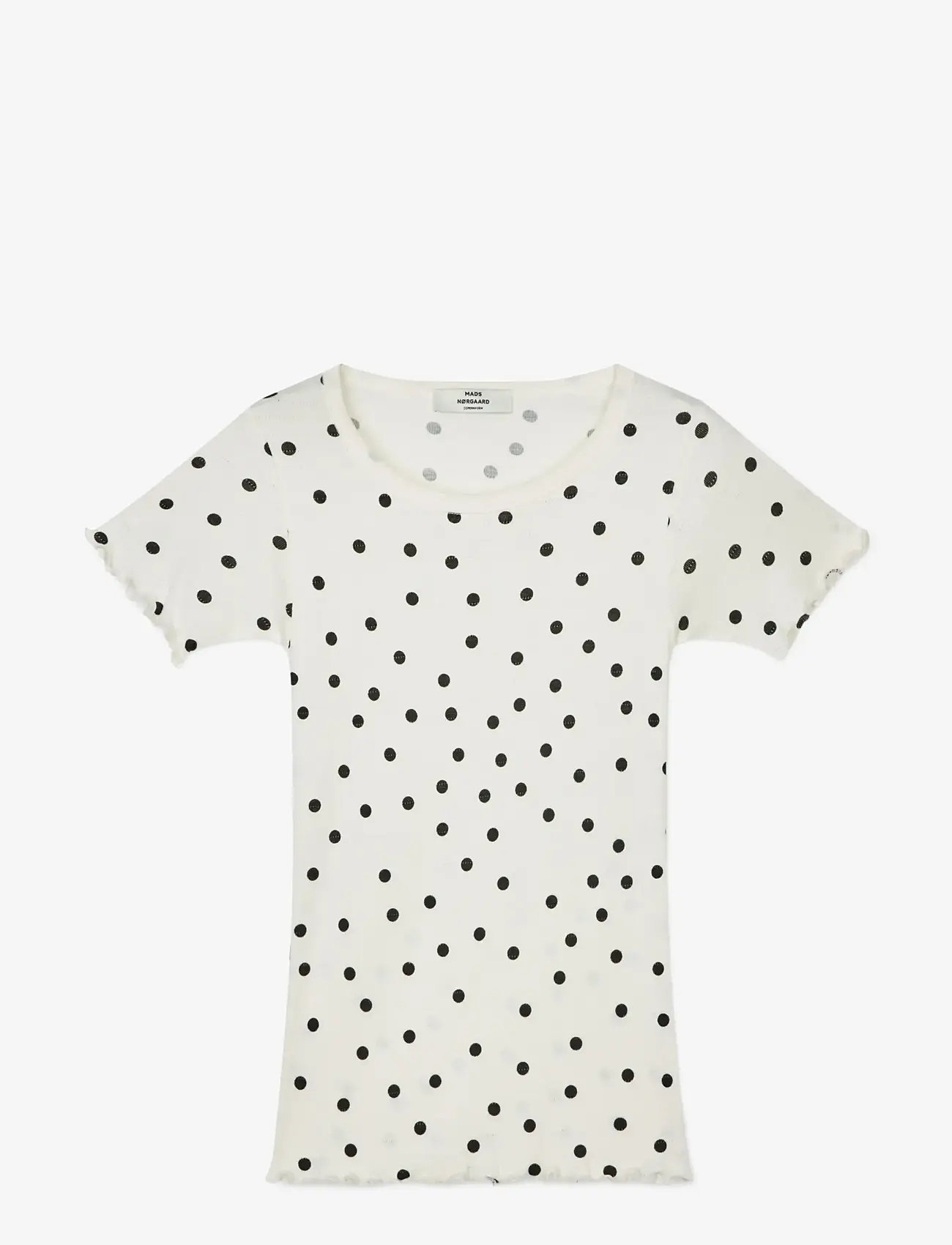 Mads Nørgaard - Pointella Trixy Tee AOP - t-shirts - dot aop vanilla ice - 1