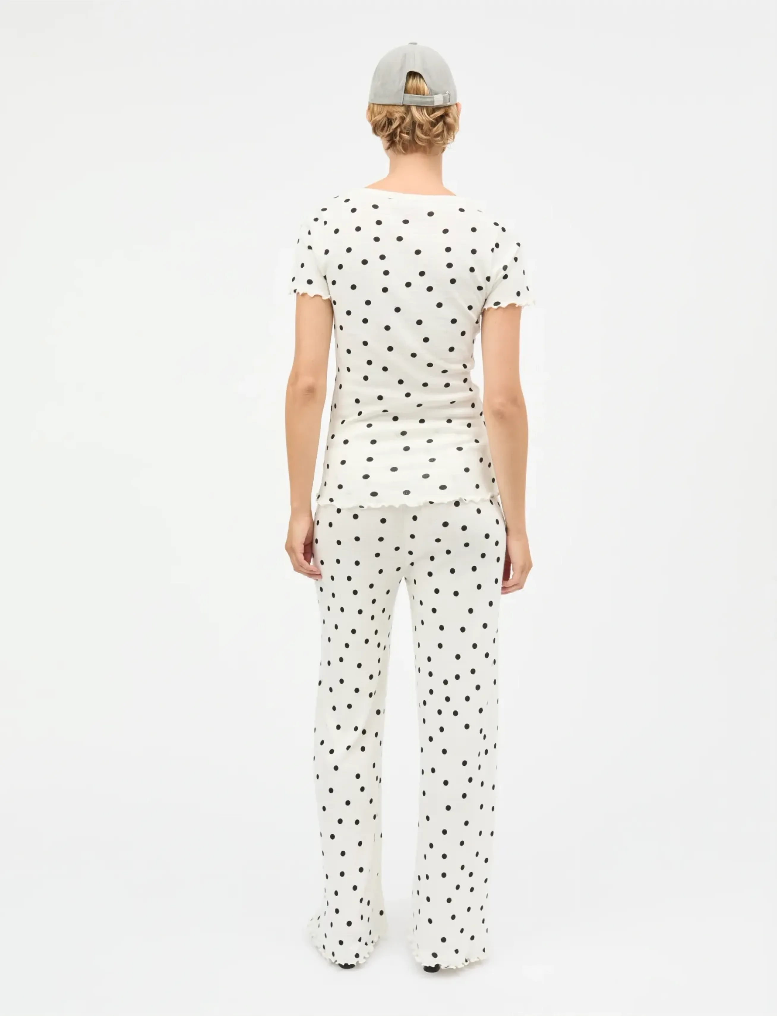 Mads Nørgaard - Pointella Trixy Tee AOP - t-shirts - dot aop vanilla ice - 2