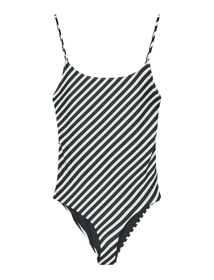 Mads Nørgaard - Splash Salena Swimsuit - baddräkter - black stripe - 0