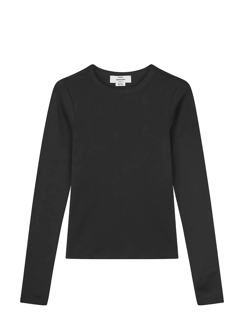 Mads Nørgaard - Grace jersey Camille Tee LS - langærmede toppe - black - 0