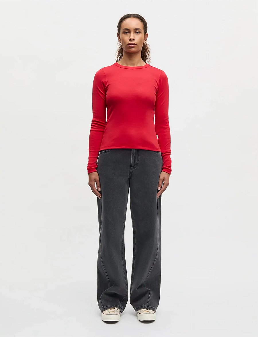 Mads Nørgaard - Grace jersey Camille Tee LS - pikkade varrukatega topid - goji berry - 0