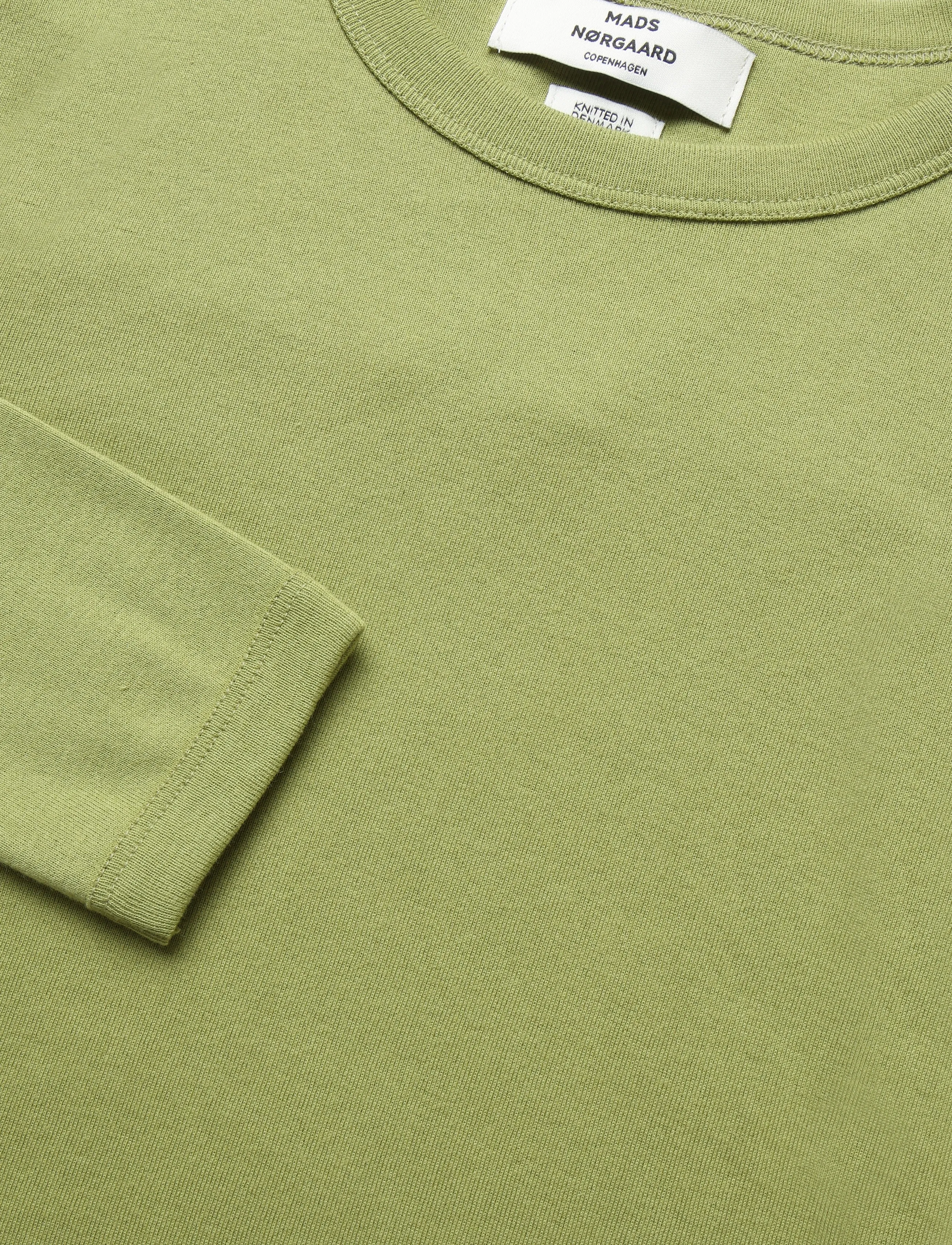 Mads Nørgaard - Grace jersey Camille Tee LS - långärmade toppar - green olive - 5