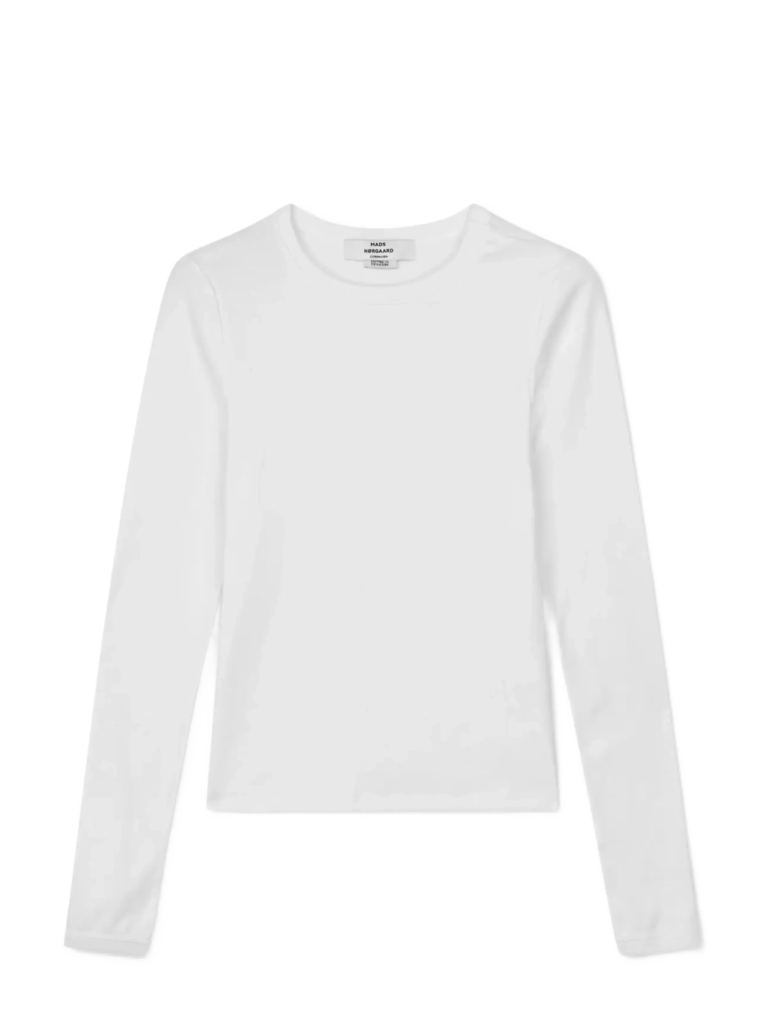 MADS NØRGAARD Grace Jersey Camille Tee Ls Weiß - L - Damen