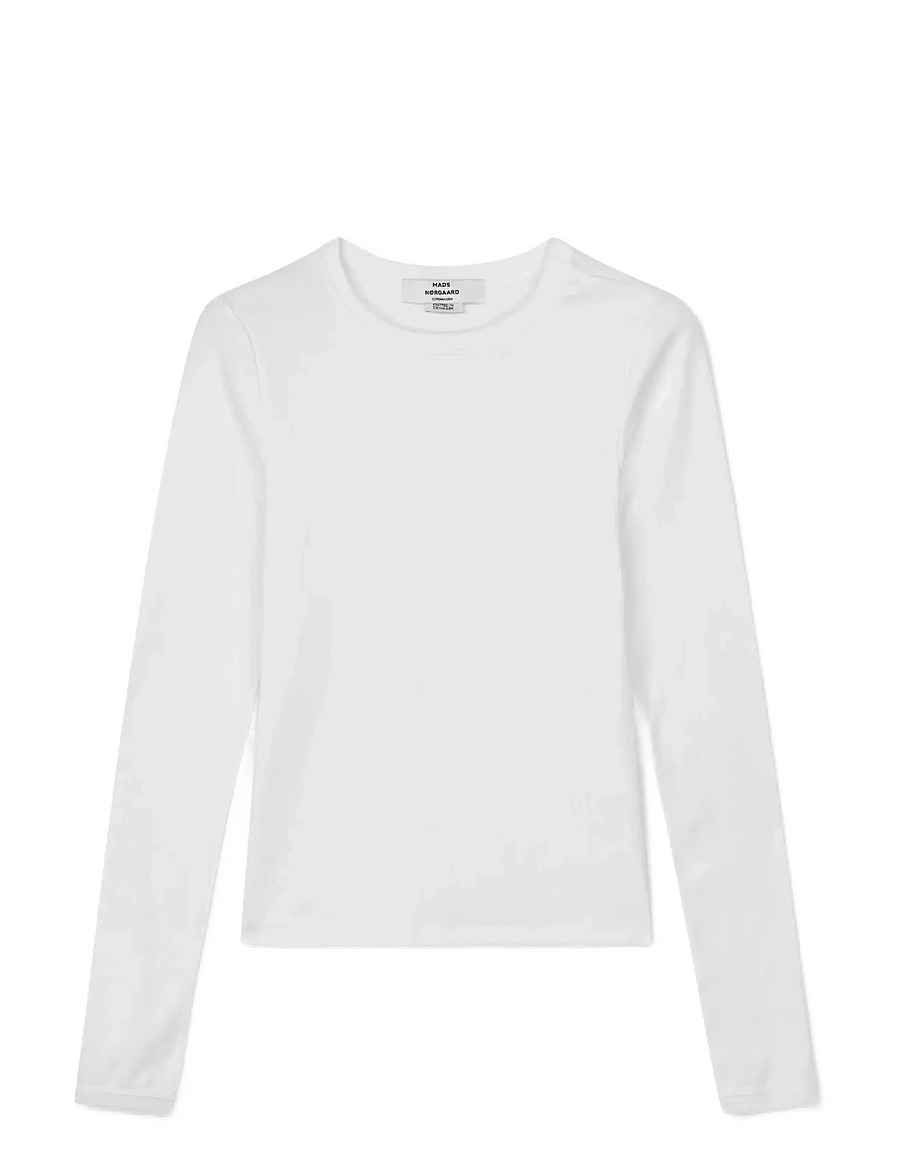Mads Nørgaard - Grace jersey Camille Tee LS - långärmade toppar - white - 1