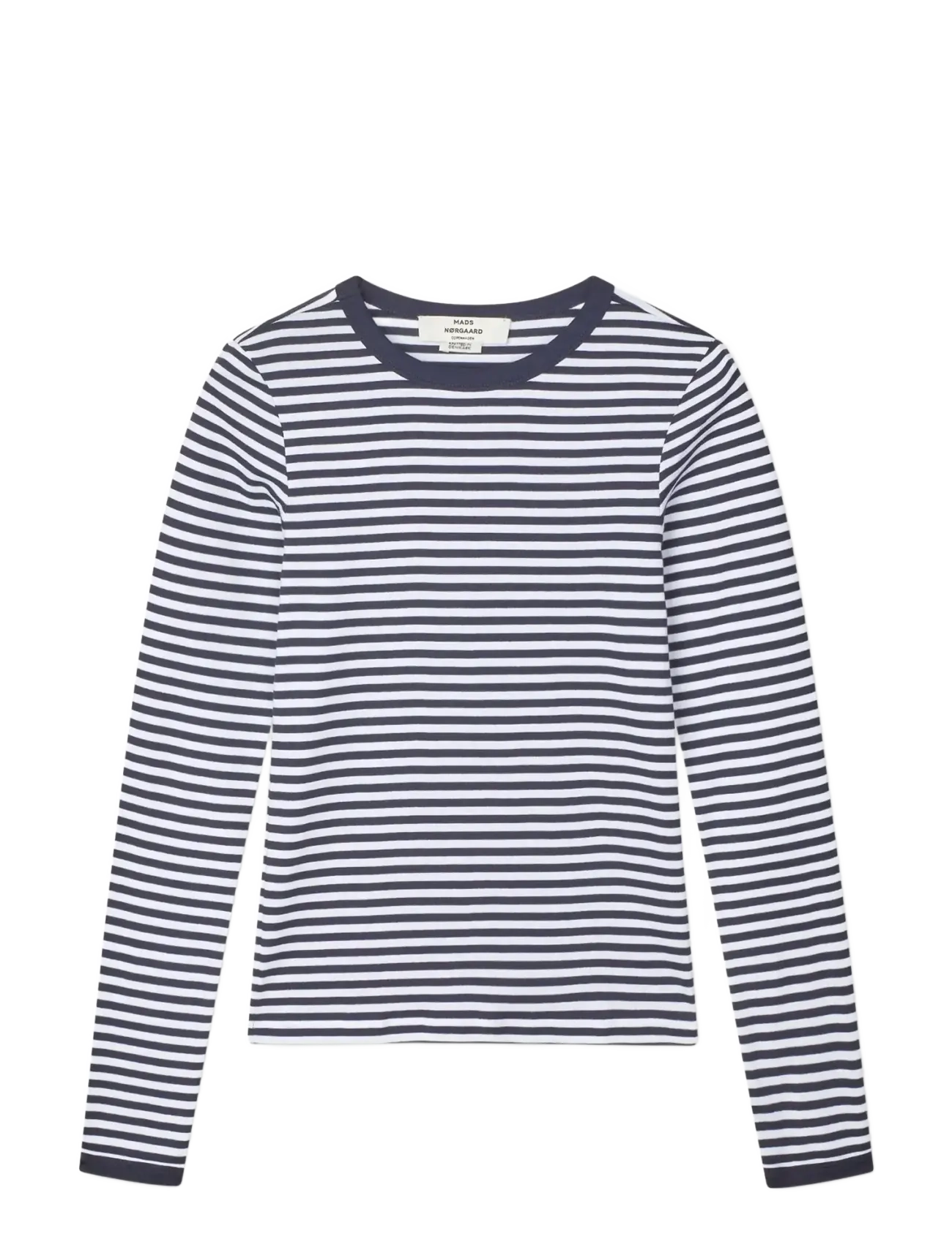 Mads Nørgaard Grace Jersey Stripe Camille Tee LS - Kampagne - SKY CAPTAIN/WHITE / navy