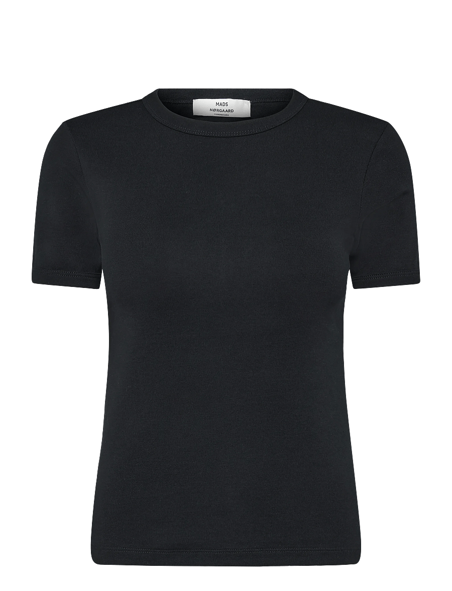 Mads Nørgaard - Grace Jersey June Tee - marškinėliai - black - 1