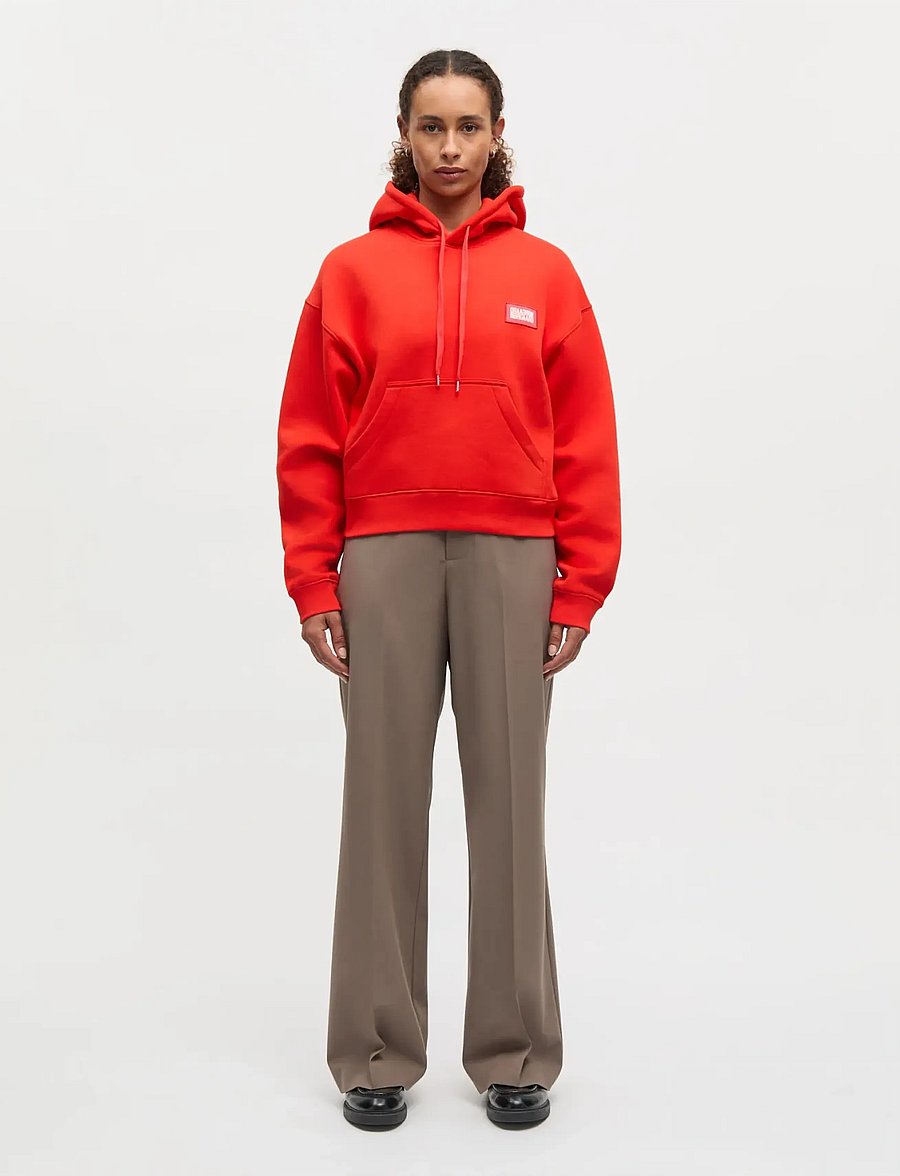 Mads Nørgaard - Standard Jodie Hood Sweatshirt - hoodies - fiery red - 0