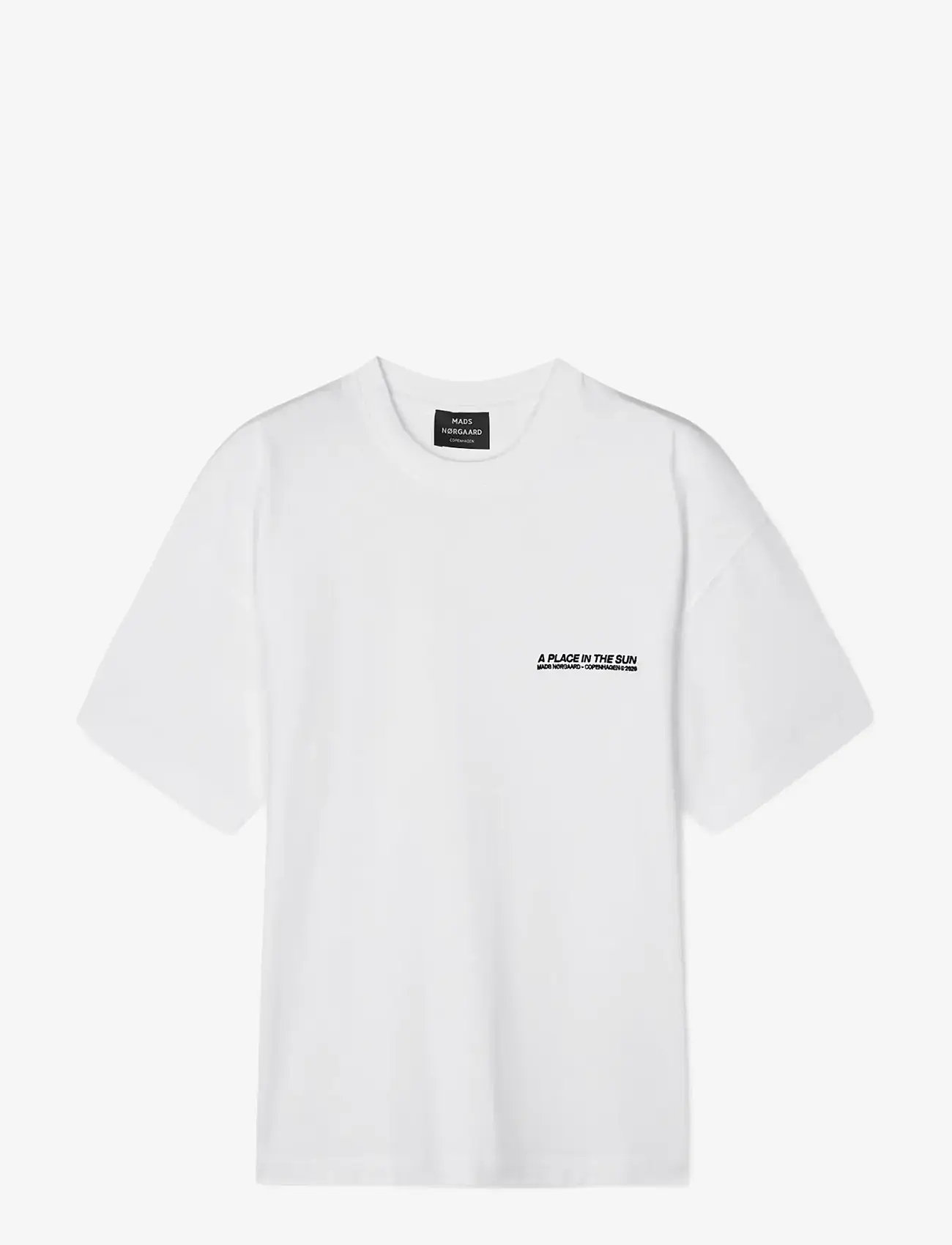 Mads Nørgaard - Open-End A Place Big Tee - kortærmede t-shirts - white - 1