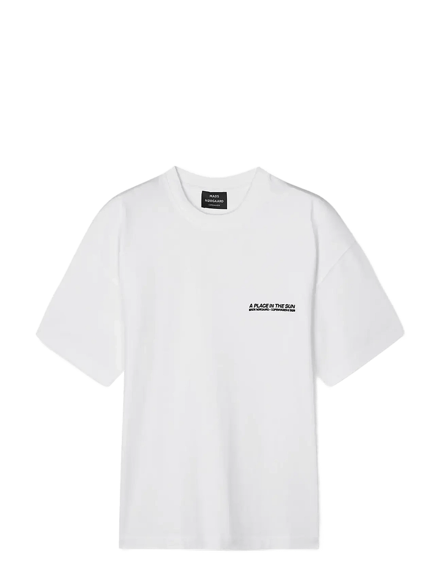 Mads Nørgaard - Open-End A Place Big Tee - kurzärmelig - white - 1