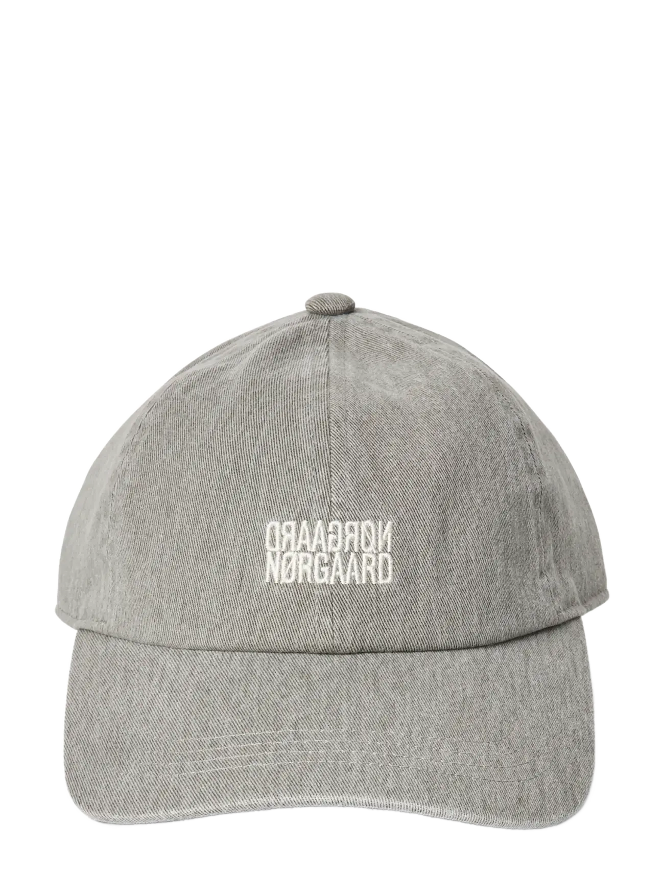 MADS NØRGAARD Washed Baumwolle Twill Mirror Coal Basecap Grau - One Size - Damen