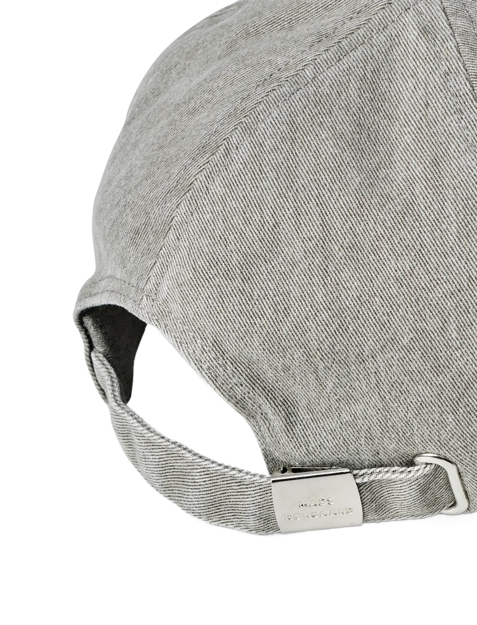 Mads Nørgaard - Washed Cotton Twill Mirror Coal Cap - kepsar - grey melange - 2