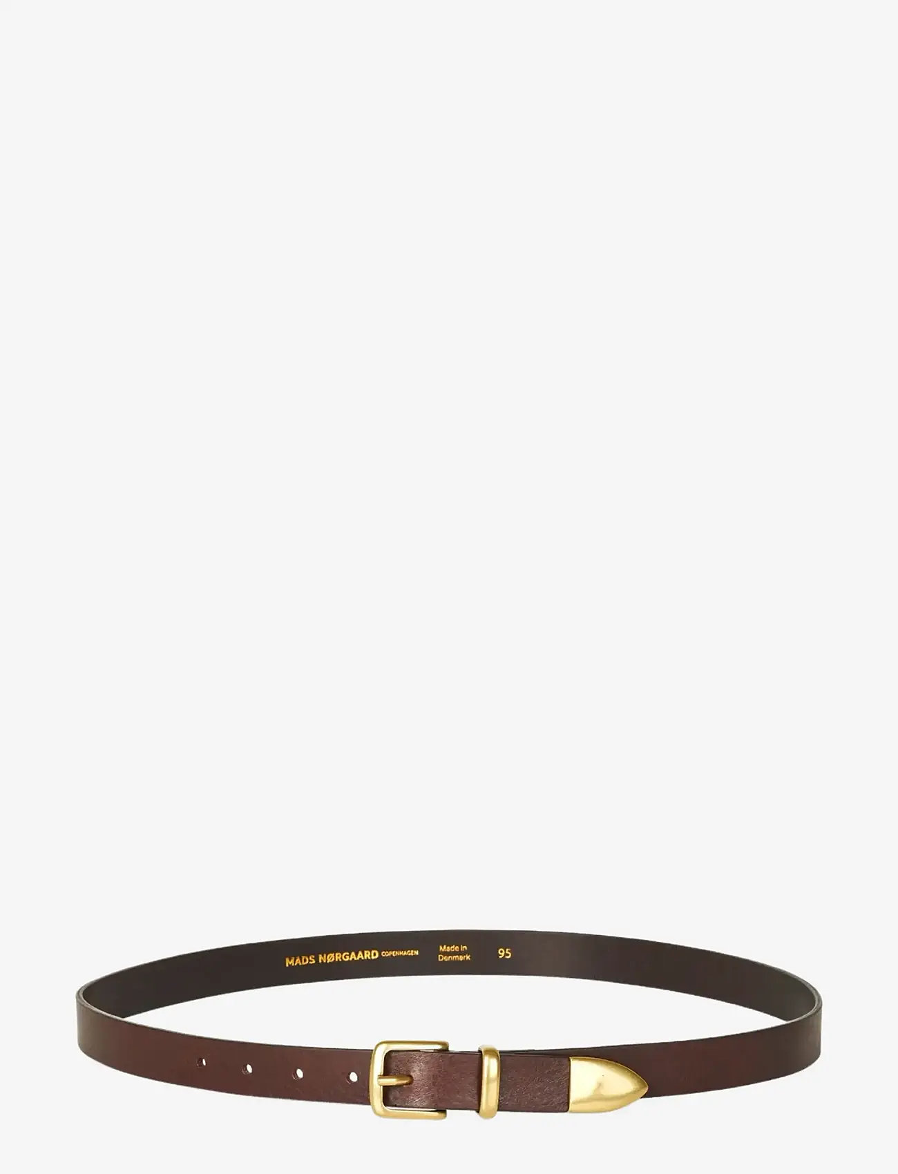 Mads Nørgaard - Skin Jesse Belt - klassisch gürtel - dark brown - 0