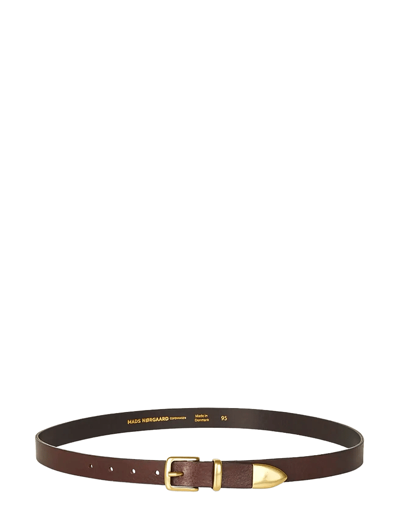Mads Nørgaard - Skin Jesse Belt - klassisch gürtel - dark brown - 0