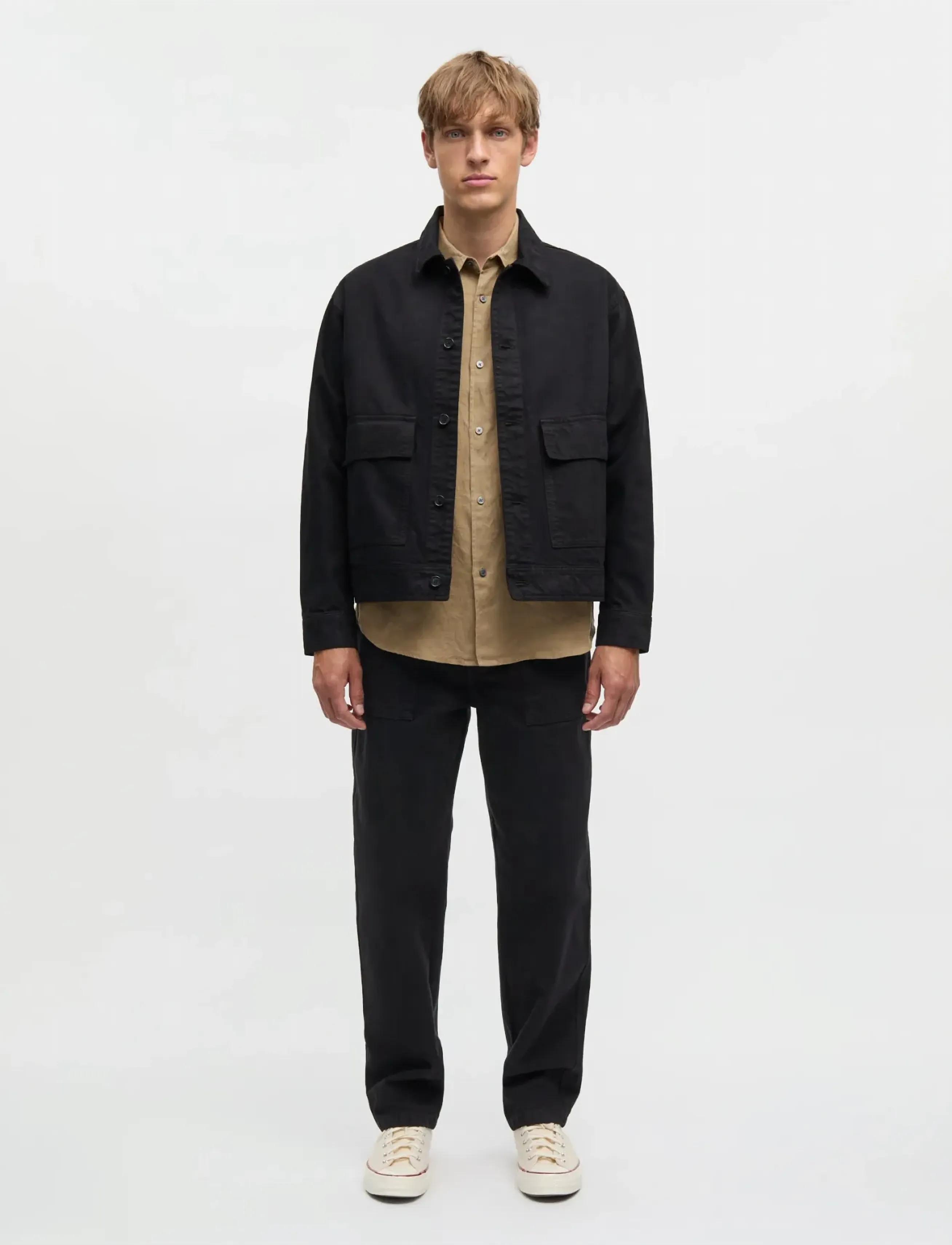 Mads Nørgaard Sunrise Twill Miles Jacket - Ytterkläder - BLACK / black