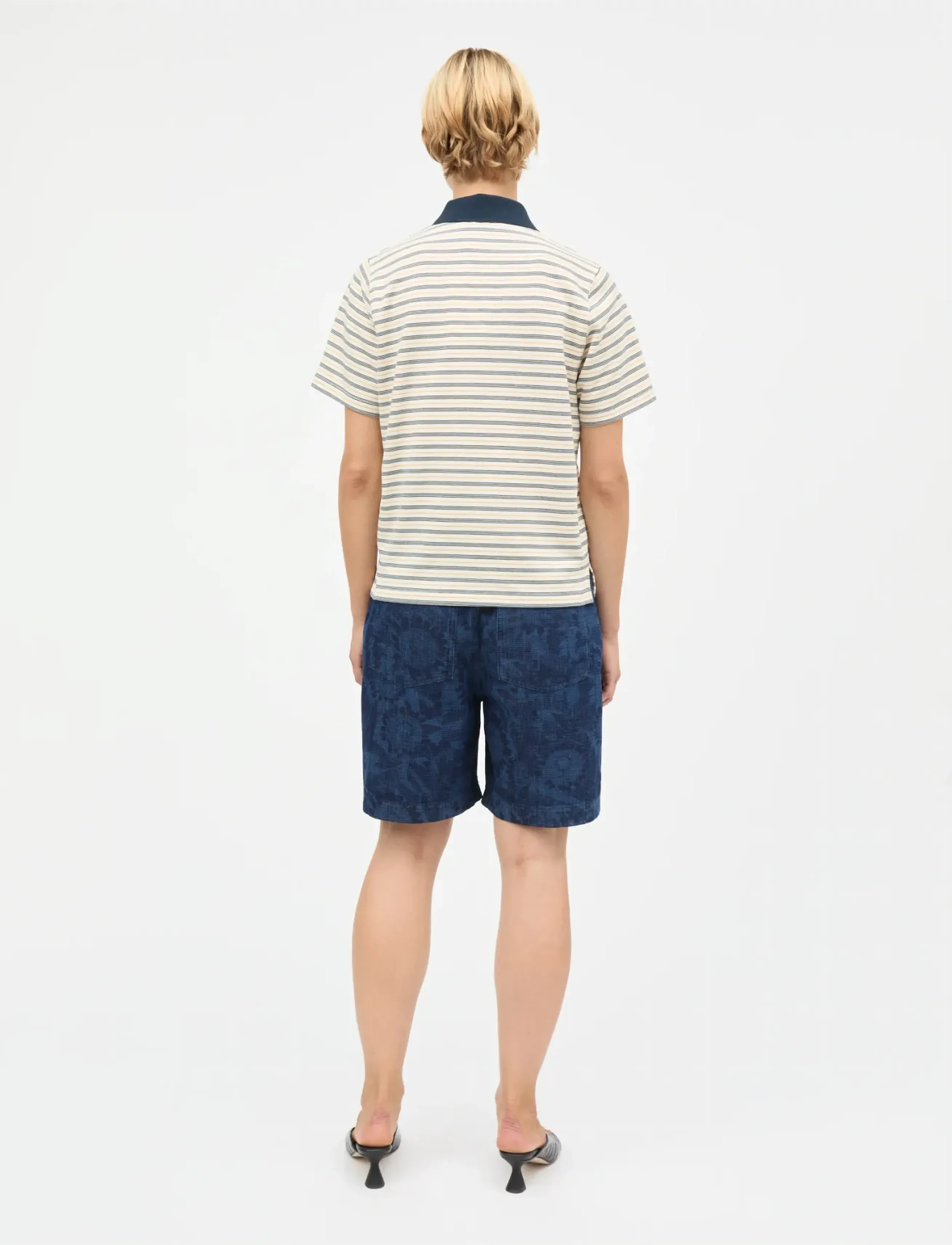 Mads Nørgaard - Lazor Denim Sui Short - casual shorts - sunflower aop - 2