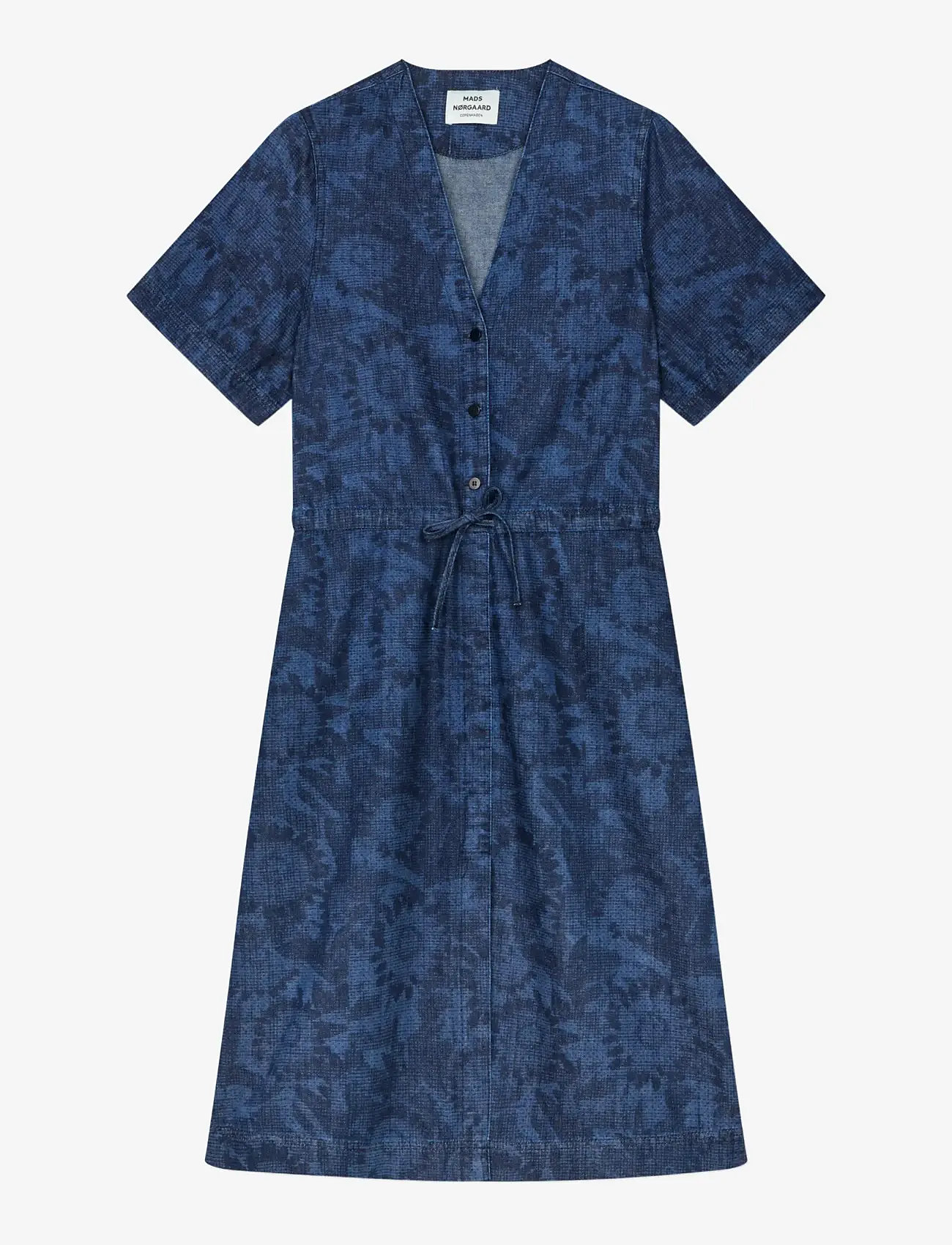 Mads Nørgaard - Lazor Denim Sanne Dress - shirt dresses - sunflower aop - 1