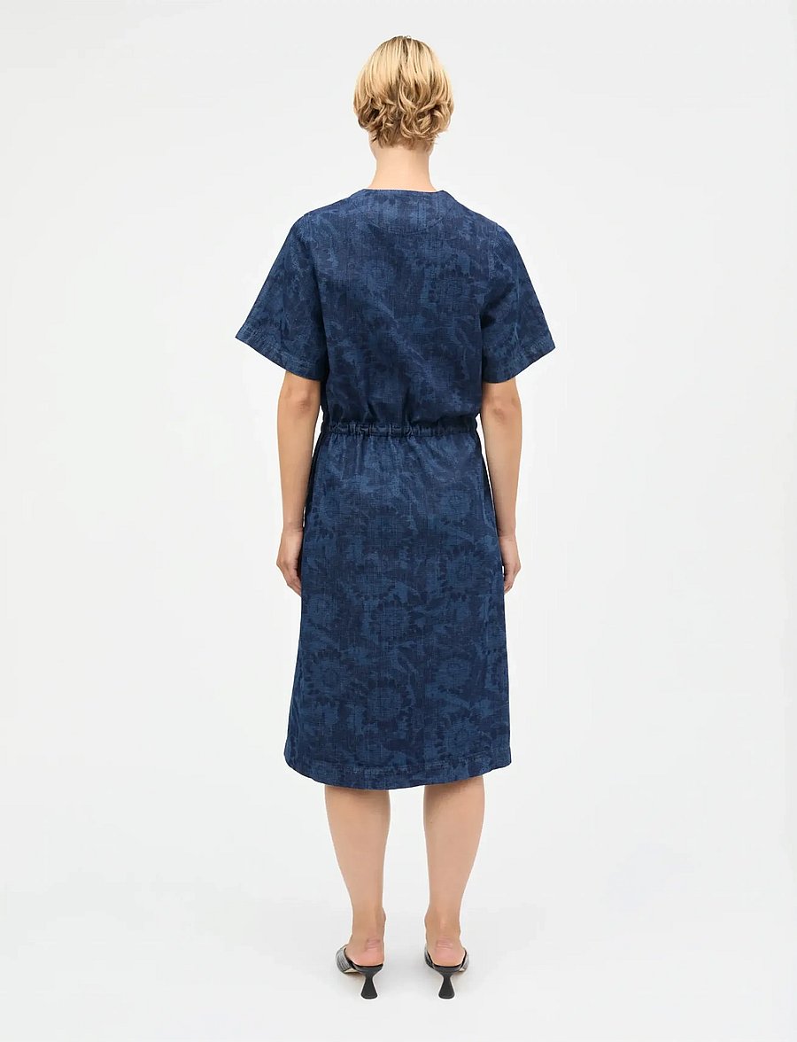 Mads Nørgaard - Lazor Denim Sanne Dress - hemdkleider - sunflower aop - 2