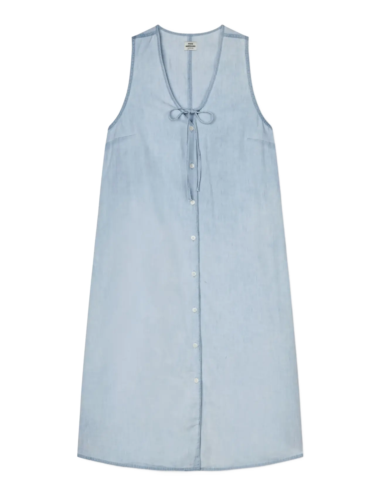 Mads Nørgaard Air Denim Pauline Dress - Midi kjoler - SUNBLEACHED BLUE / blue