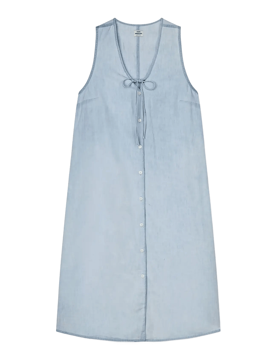 Mads Nørgaard - Air Denim Pauline Dress - sommerkleider - sunbleached blue - 1