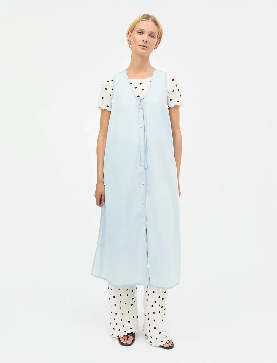 Mads Nørgaard - Air Denim Pauline Dress - sommerkleider - sunbleached blue - 0