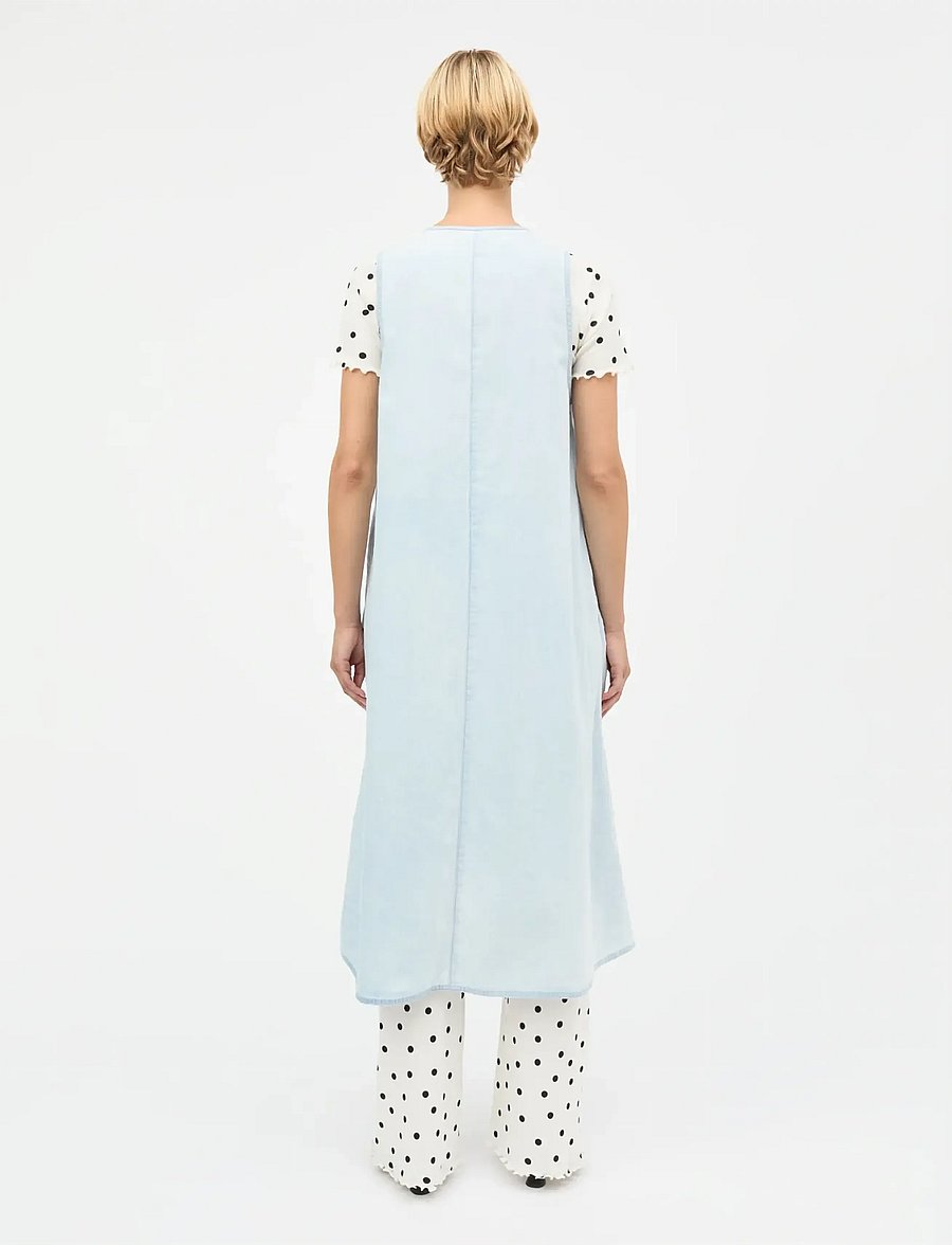 Mads Nørgaard - Air Denim Pauline Dress - sommerkleider - sunbleached blue - 2