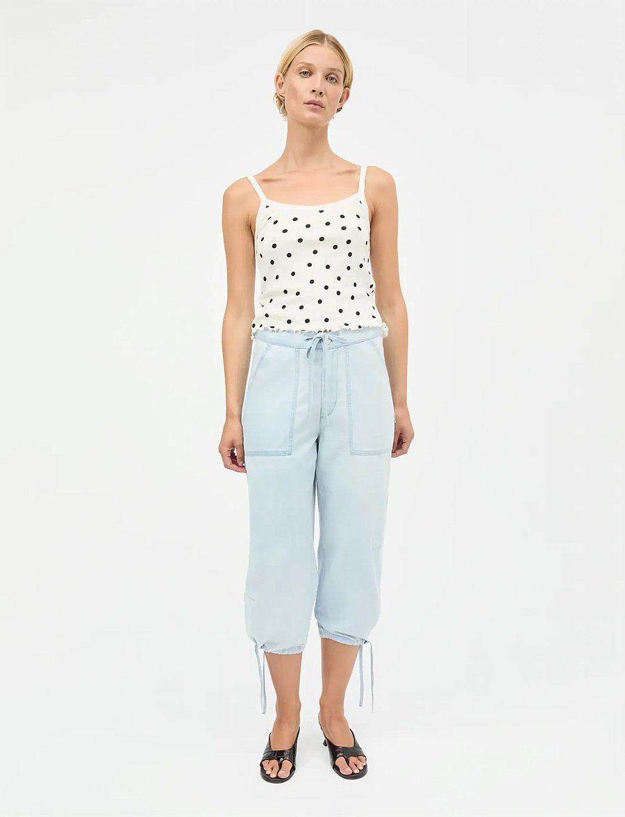 Mads Nørgaard - Air Denim Anni Pants - culotte püksid - sunbleached blue - 0