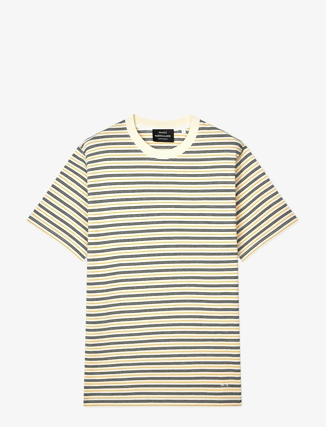 Mads Nørgaard - Cotton Jersey Stripe Frode Tee - kortærmede t-shirts - vanilla ice/sky captain/zinnia - 1