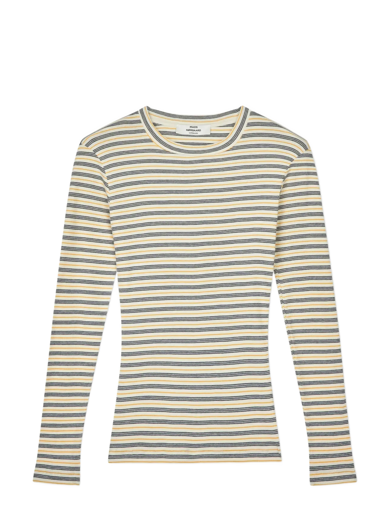 MADS NØRGAARD 2X2 Baumwolle Stripe Tuba Tee Ls Patterned - XL - Damen