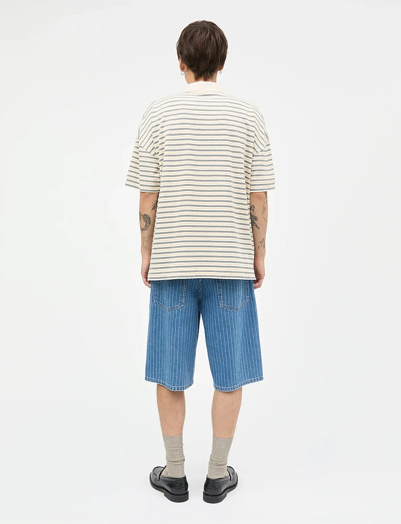 Mads Nørgaard - Light Terry Polo SS ST Tee - kortærmede poloer - vanilla ice/sky captain/zinnia - 2