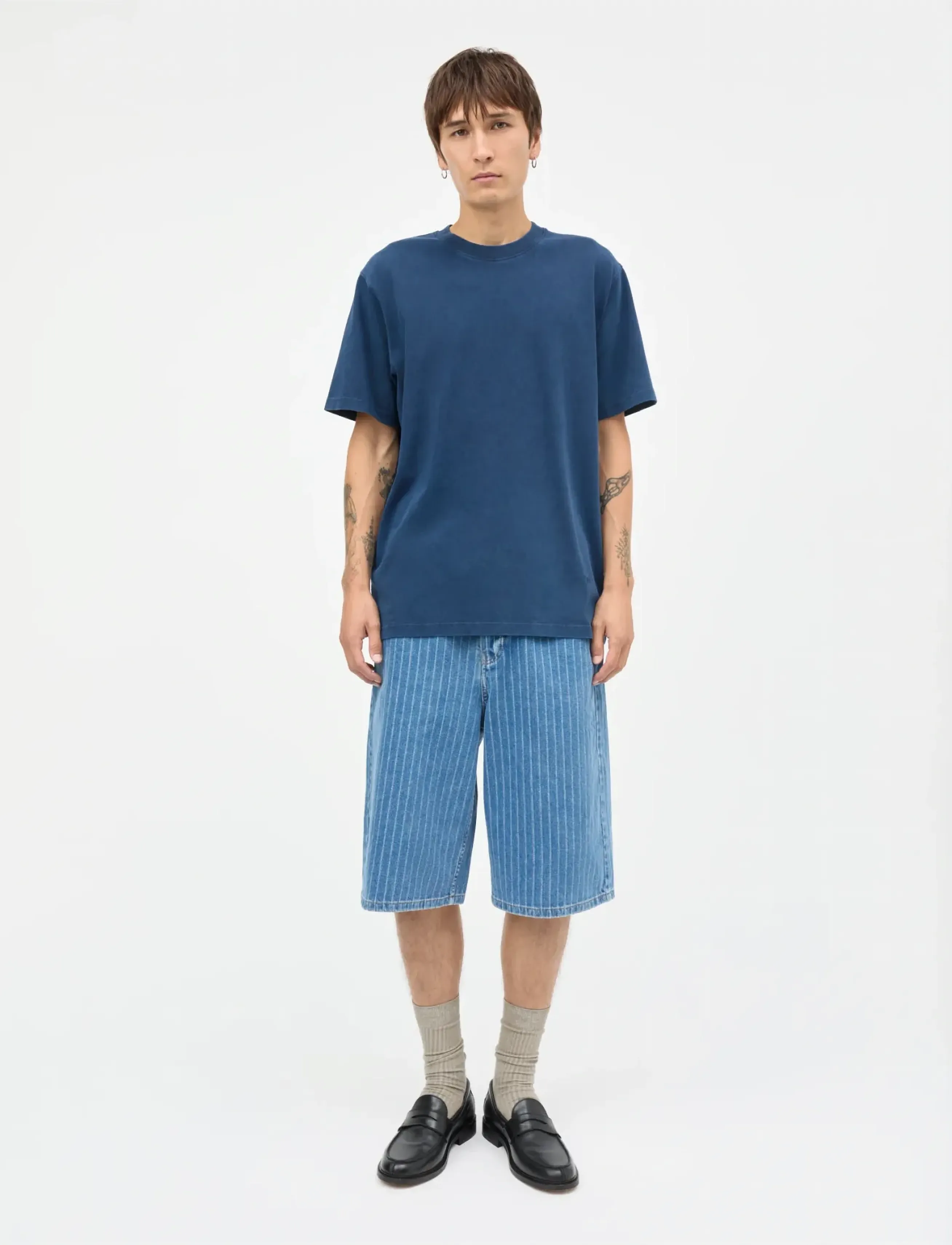 Mads Nørgaard Combed Jersey Dye Thorbjørn Tee - Kortärmade t-shirts - SKY CAPTAIN / blue