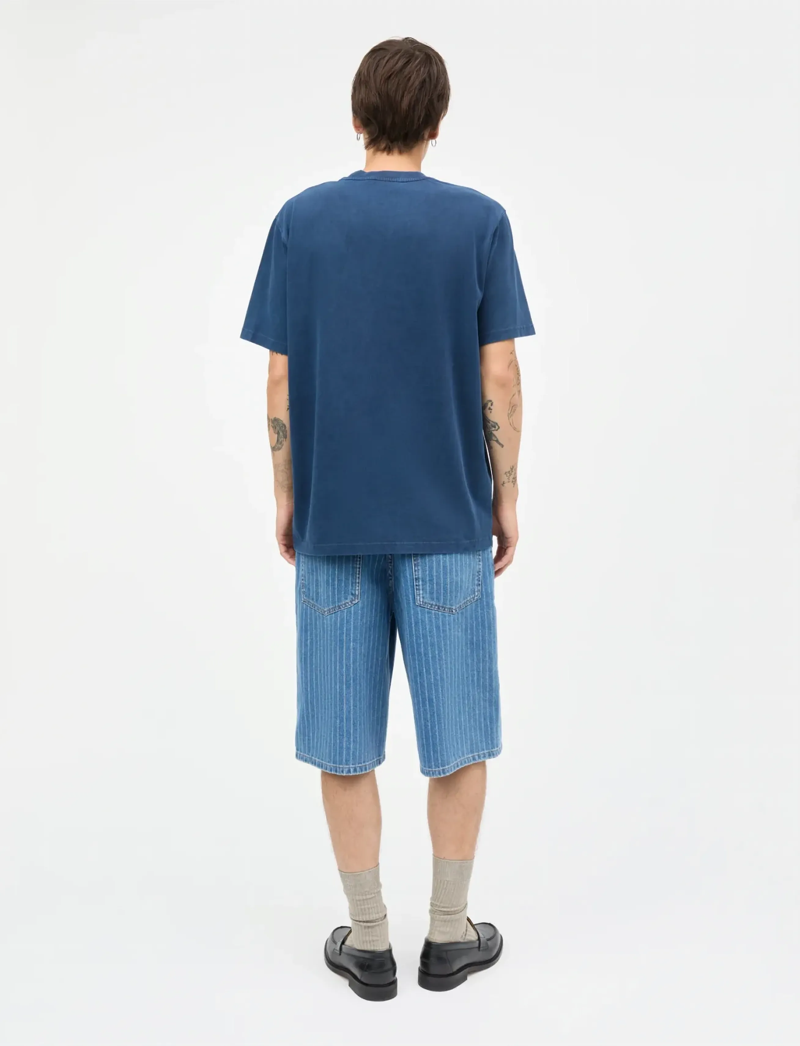 Mads Nørgaard - Combed Jersey Dye Thorbjørn Tee - short-sleeved t-shirts - sky captain - 2