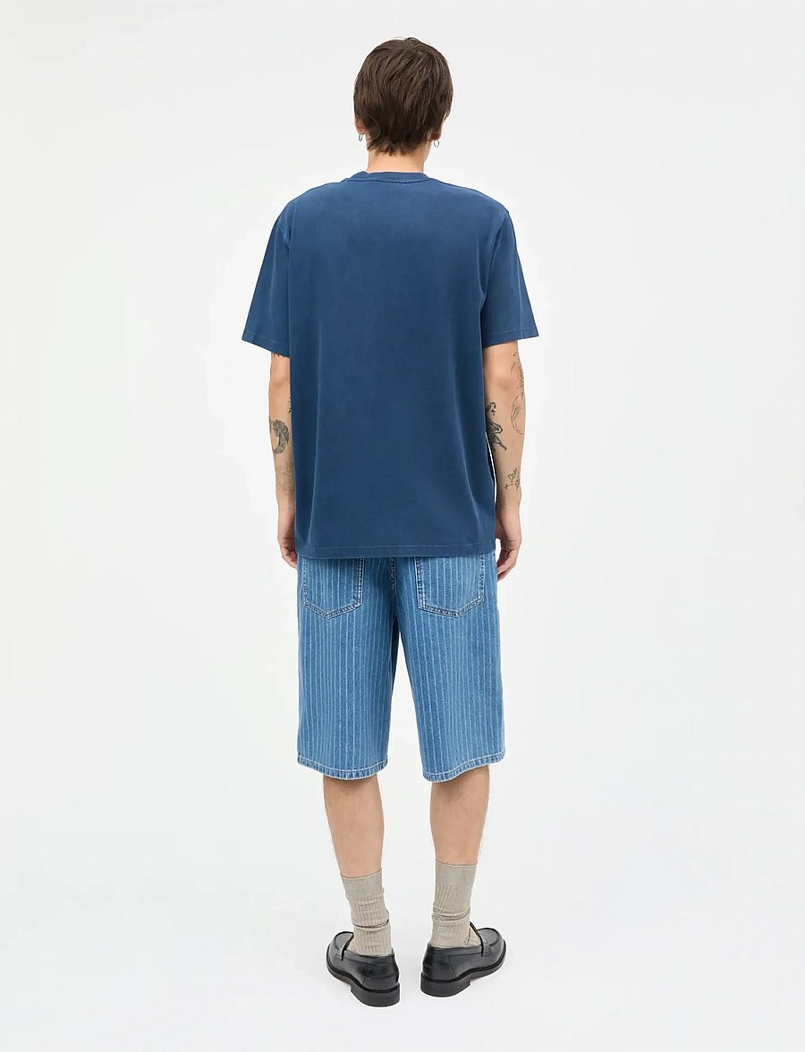 Mads Nørgaard - Combed Jersey Dye Thorbjørn Tee - kortermede t-skjorter - sky captain - 2
