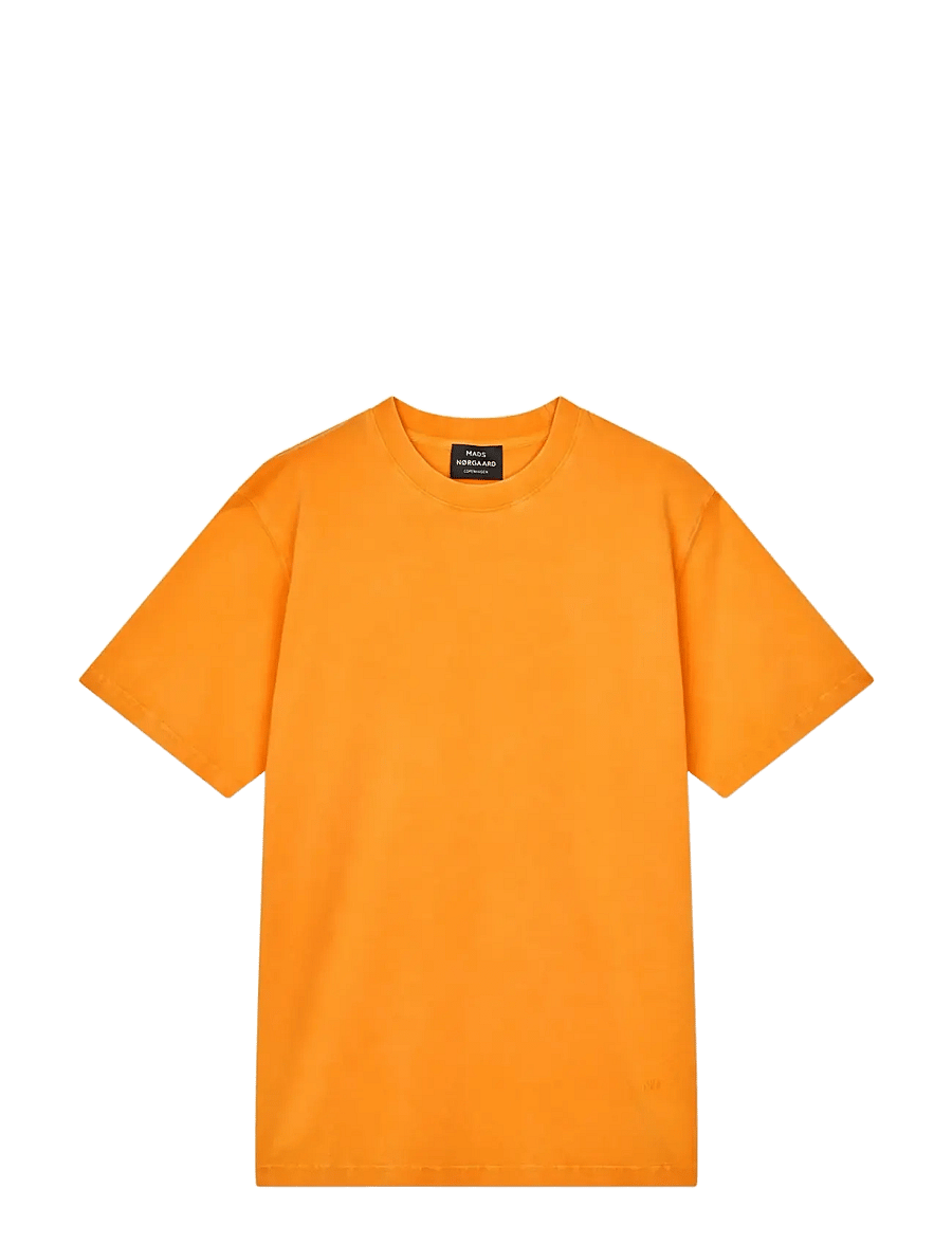 Mads Nørgaard - Combed Jersey Dye Thorbjørn Tee - kortärmade t-shirts - zinnia - 1