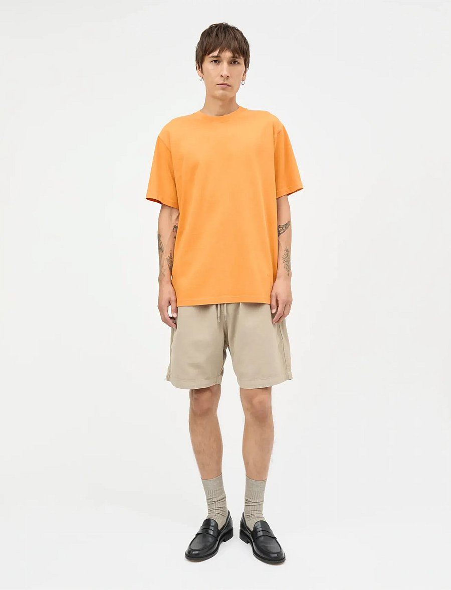 Mads Nørgaard - Combed Jersey Dye Thorbjørn Tee - kortärmade t-shirts - zinnia - 0