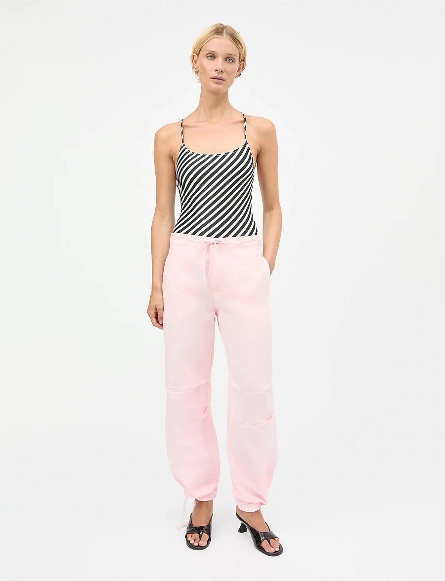 Mads Nørgaard - Dyed Weave Carmen Pants - tiesaus kirpimo kelnės - icy pink - 0