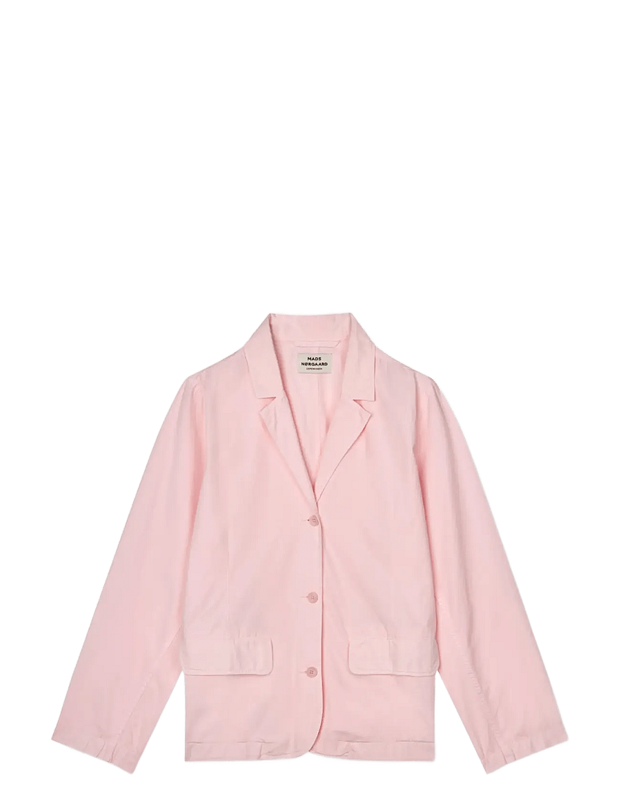 Mads Nørgaard - Dyed Weave Fever Blazer - single breasted blazers - icy pink - 1