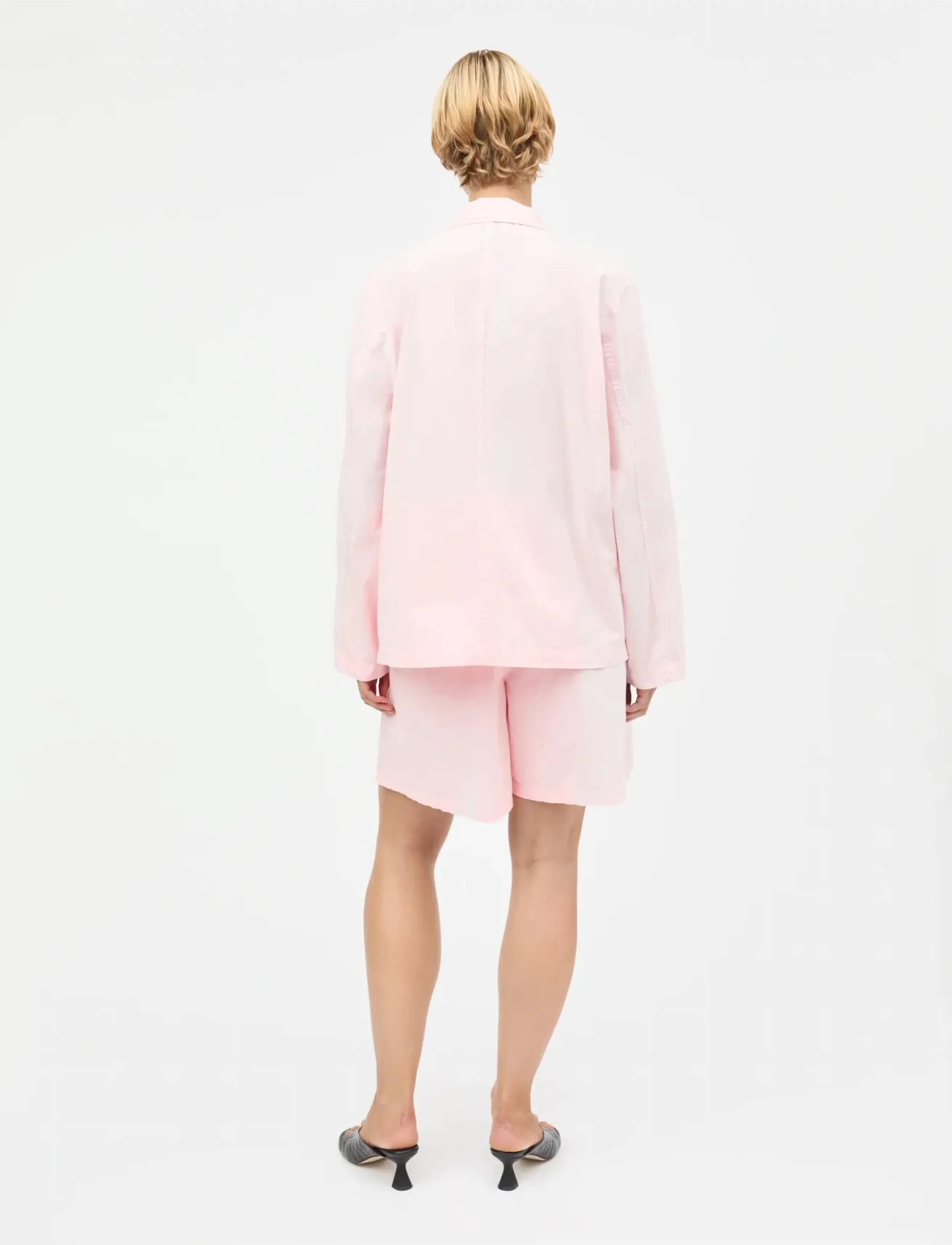 Mads Nørgaard - Dyed Weave Fever Blazer - Ühes joones nööpidega bleiserid - icy pink - 2