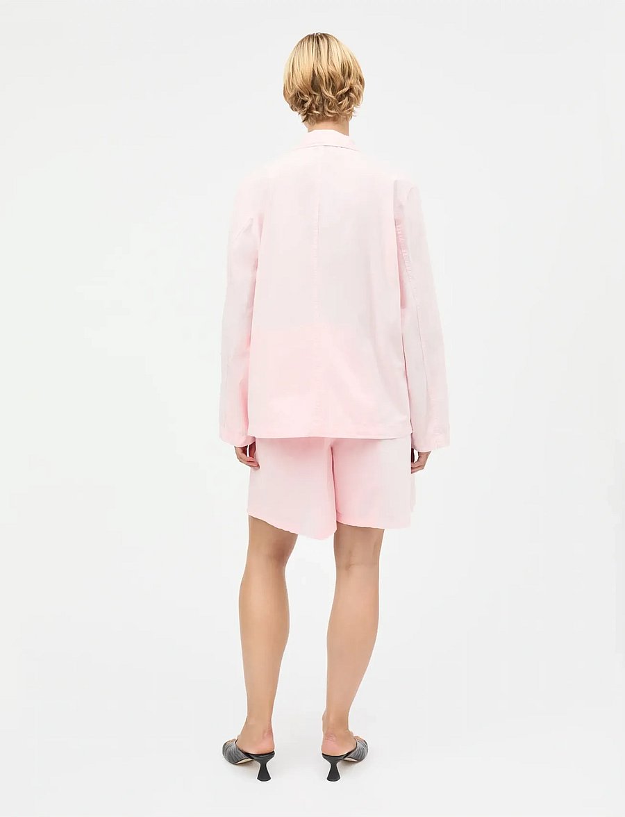 Mads Nørgaard - Dyed Weave Fever Blazer - single breasted blazers - icy pink - 2