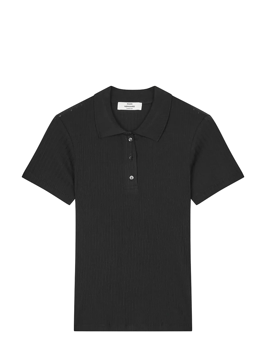 Mads Nørgaard - Pointella Layla Polo Tee - poloer - black - 1