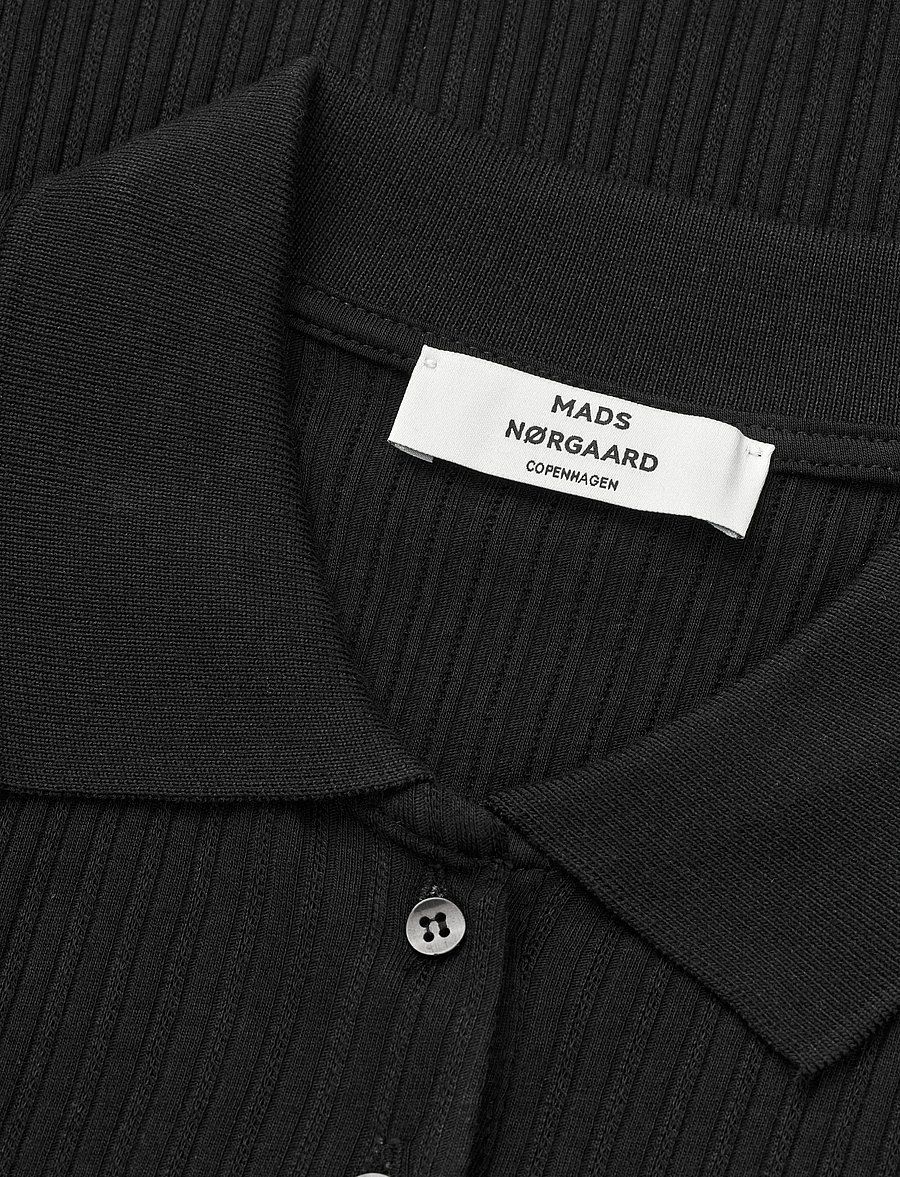 Mads Nørgaard - Pointella Layla Polo Tee - poloer - black - 3
