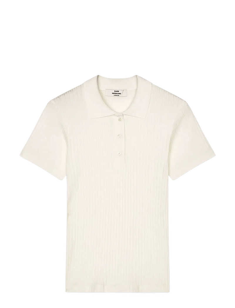 Mads Nørgaard - Pointella Layla Polo Tee - poloer - vanilla ice - 1