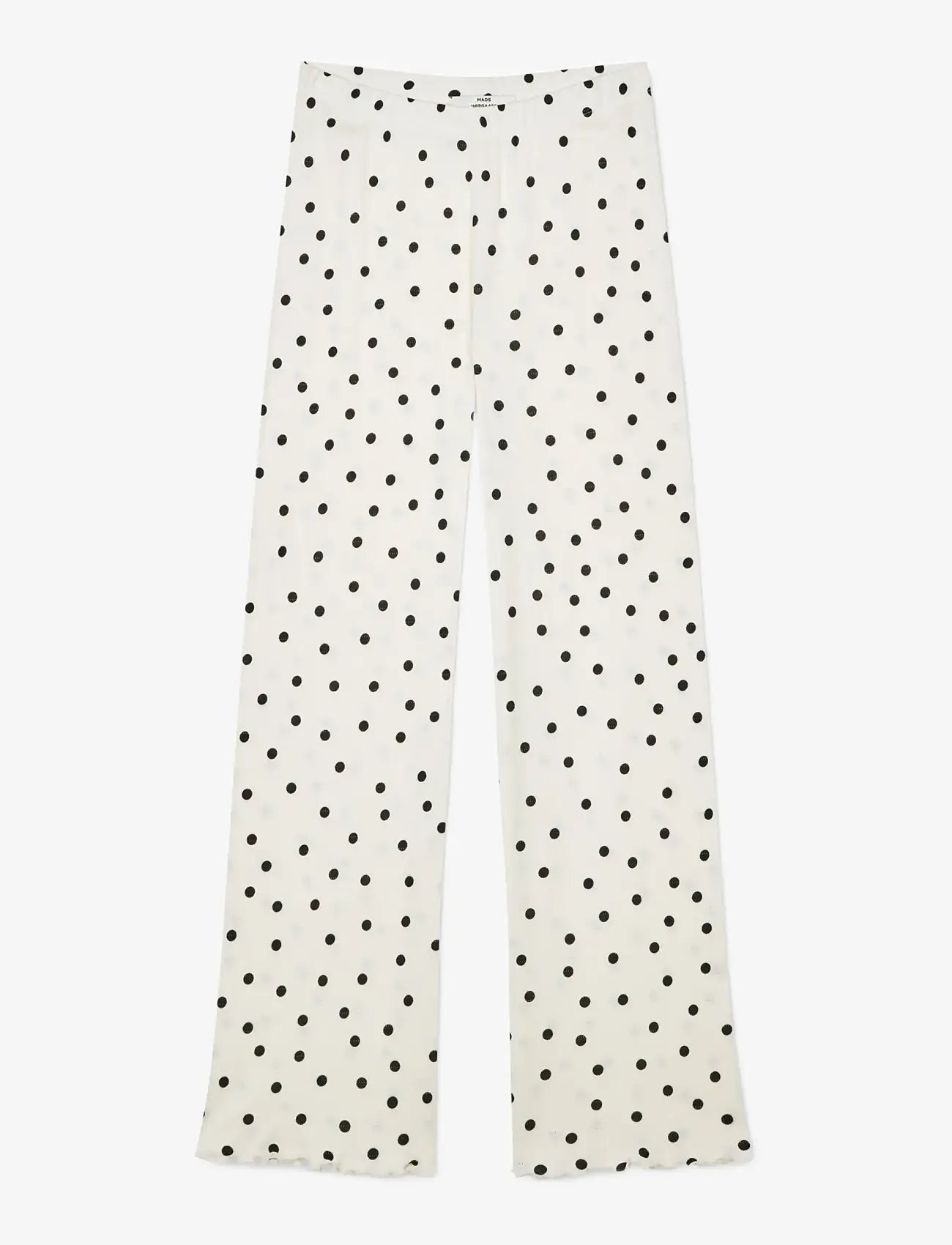 Mads Nørgaard - Pointella Volan Pants AOP - bukser med lige ben - dot aop vanilla ice - 0