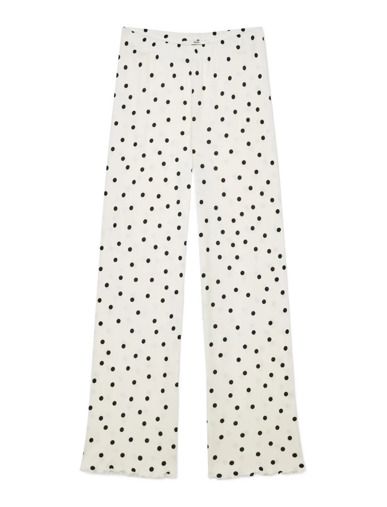 Mads Nørgaard Pointella Volan Pants AOP - Kläder - DOT AOP VANILLA ICE / cream