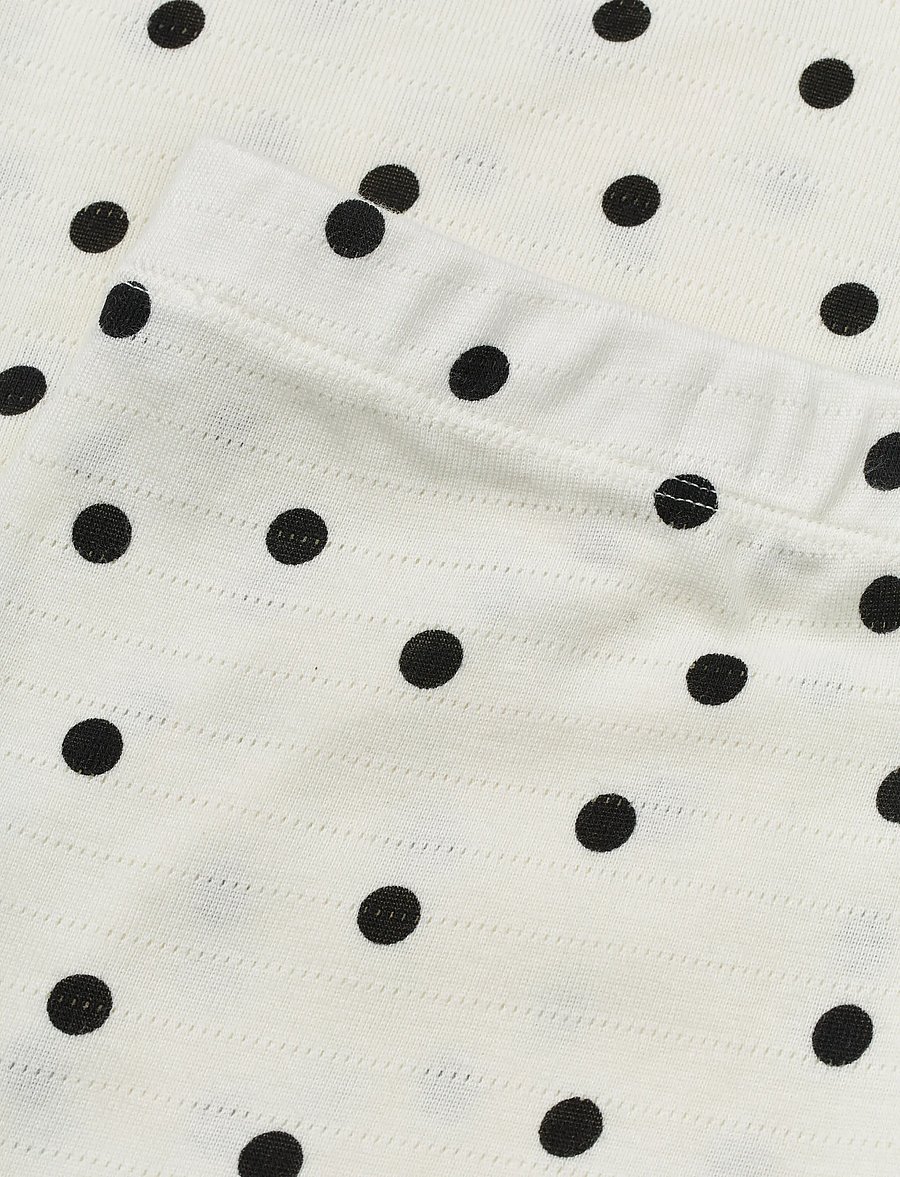 Mads Nørgaard - Pointella Volan Pants AOP - raka byxor - dot aop vanilla ice - 1