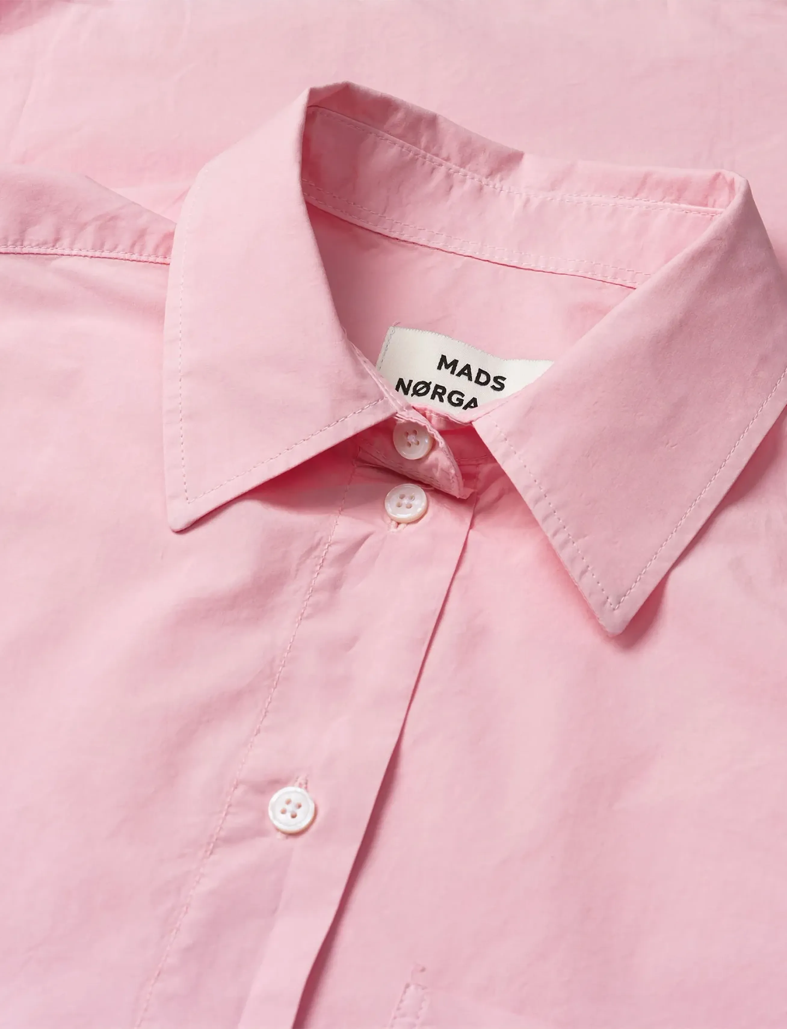 Mads Nørgaard - Crispy Poplin Carol Shirt - långärmade skjortor - icy pink - 1