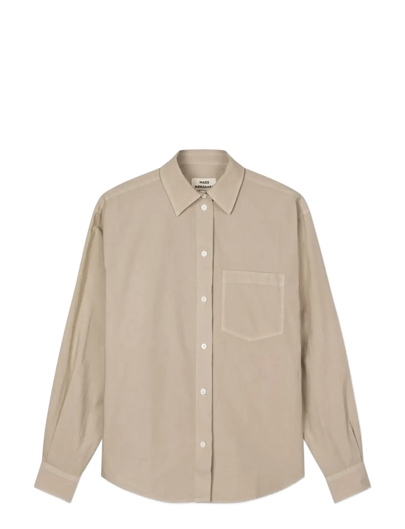 Mads Nørgaard Crispy Poplin Carol Shirt, Kvinder, Knapskjorte, Beige, Str: 40